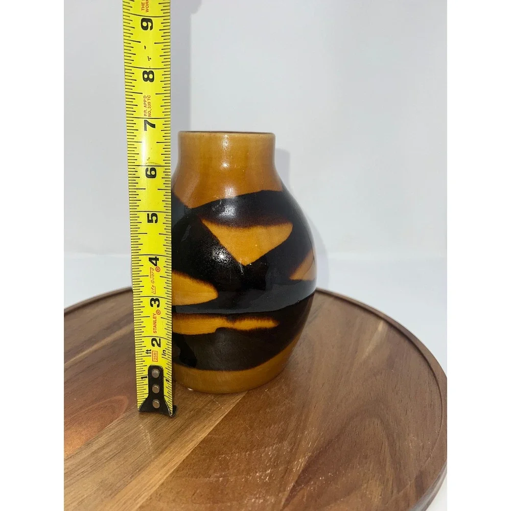 Unique Ceramic Vase Earth Tones‎ Abstract Design